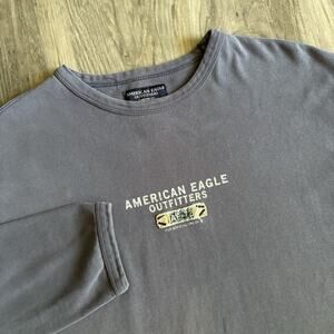 Vintage American Eagle Outfitters T-Shirt Long Sleeve Grunge Faded Worn Size M